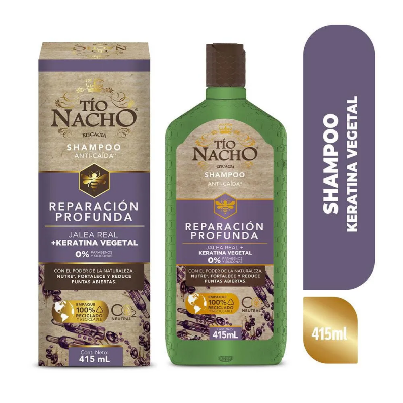 Shampoo Keratina Vegetal Tio Nachox415g