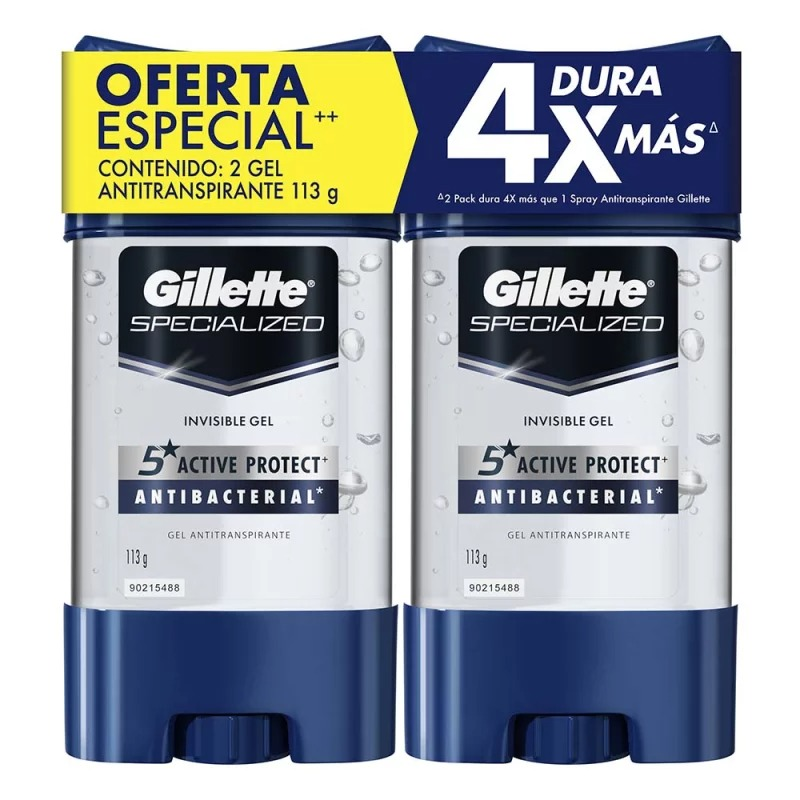 Desodorante Gillettex2undx113g Ap Clear Gel
