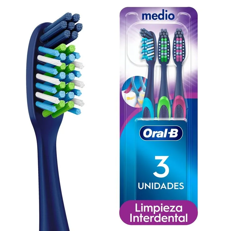 Cepillo Criss Cross Medio Oral Bx3 Und