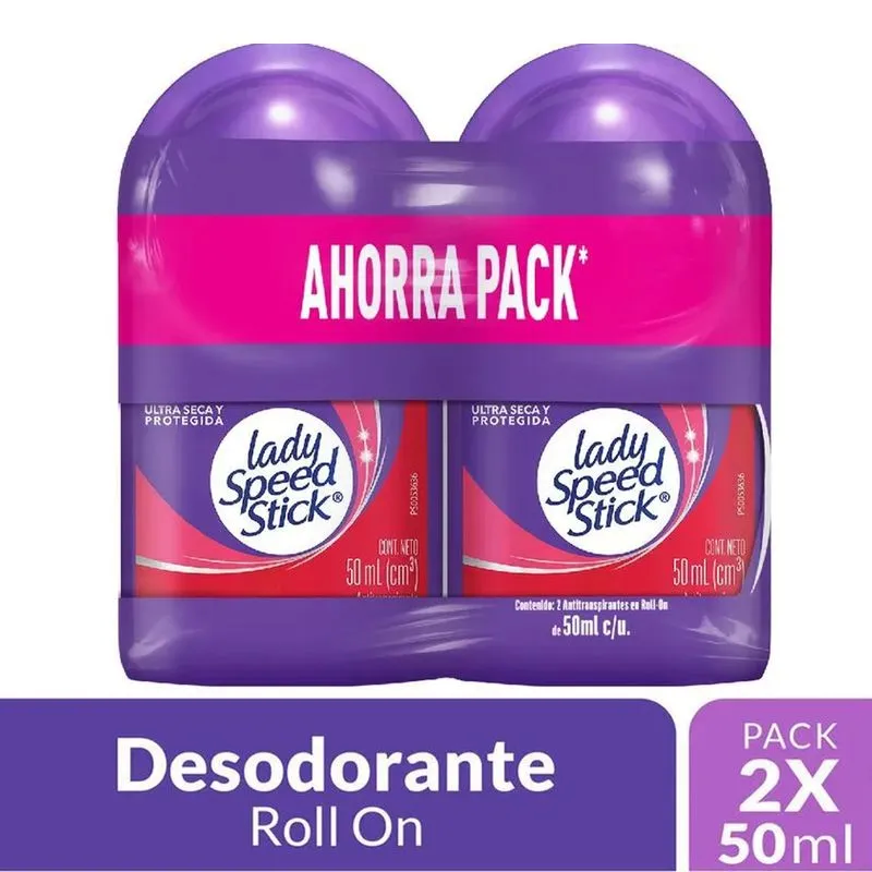 Desodorante Lady Speed Stick 50mlx2u Flo-fre 72un
