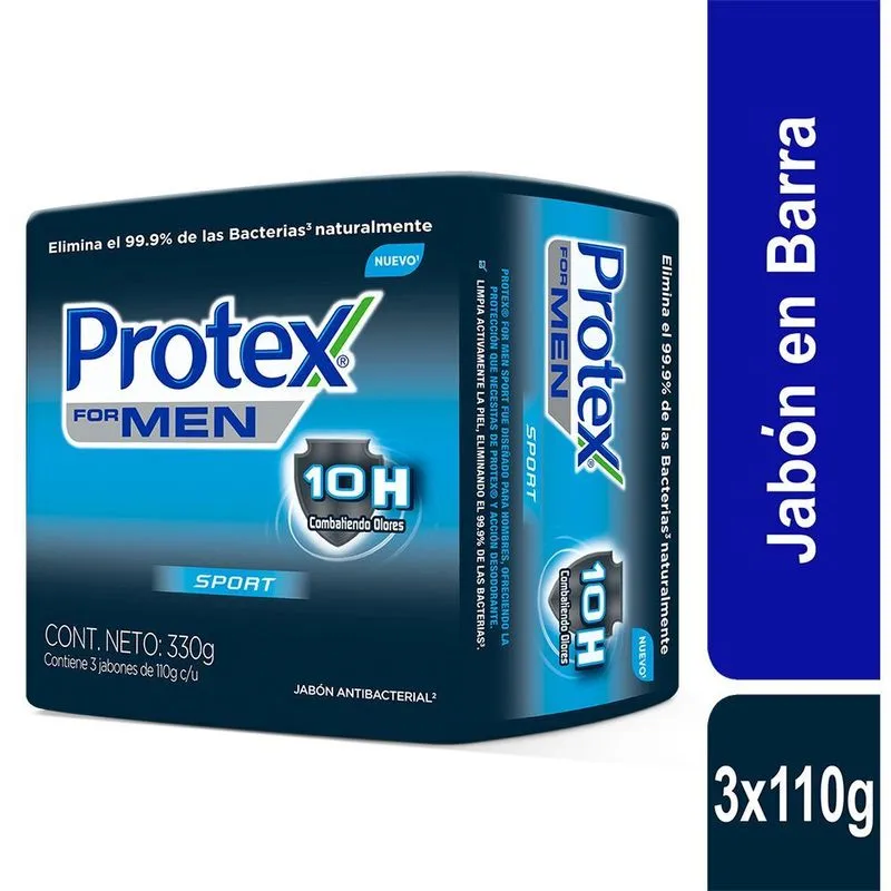 Jabon Protex 110g 3und For Men Sport