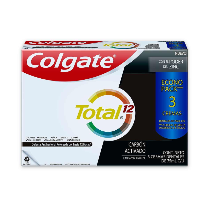 Crema Dental Colgate 75ccx3 Carb Activ