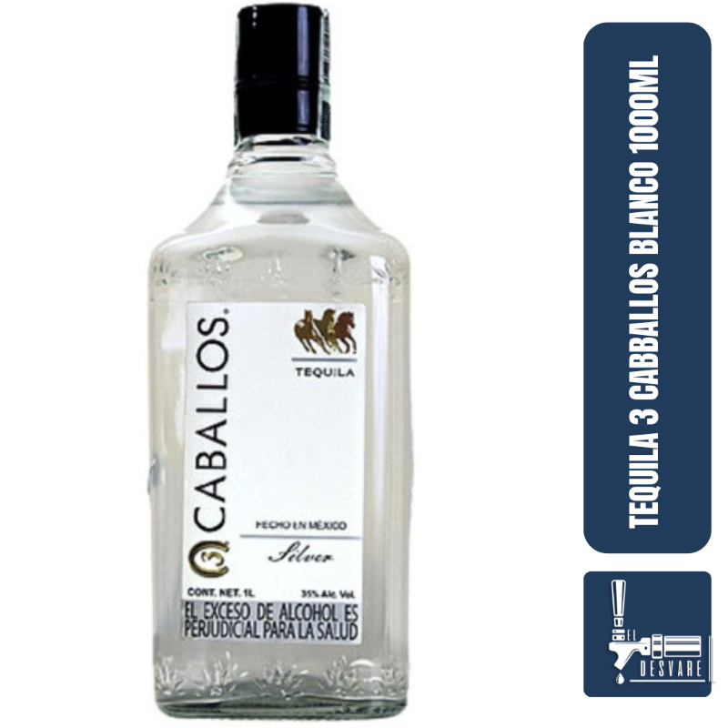 Tequila Tres Caballos Silverx1000ml