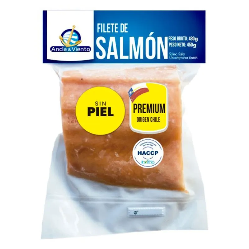 Filet Salmon Sin Pielx450g A&v Pescado