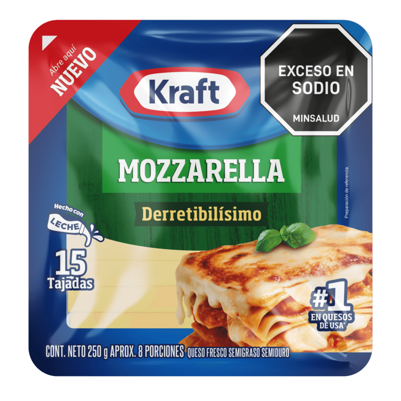 Queso Mozzarella Derretibilisimo Kraftx250gr