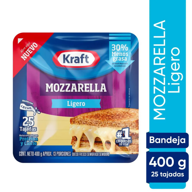 Queso Mozzare Ligero Kraftx400gr
