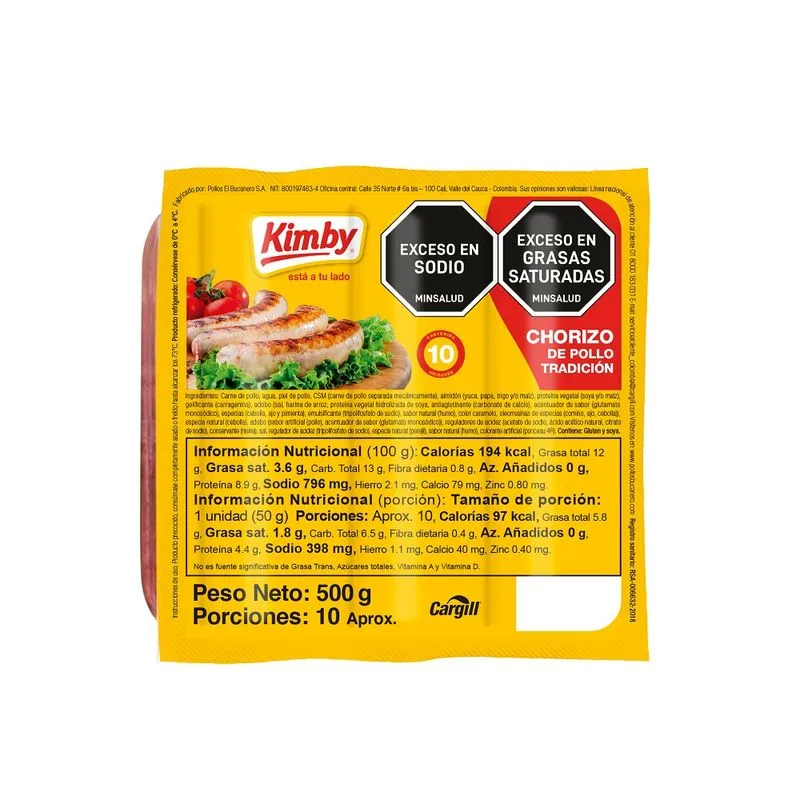 Chorizo Pollo Bucanero Tradx500g Frias