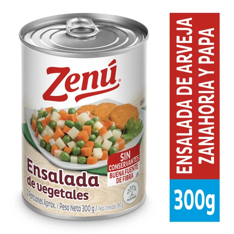 Ensalada Zenux300g De Vegetales Lata