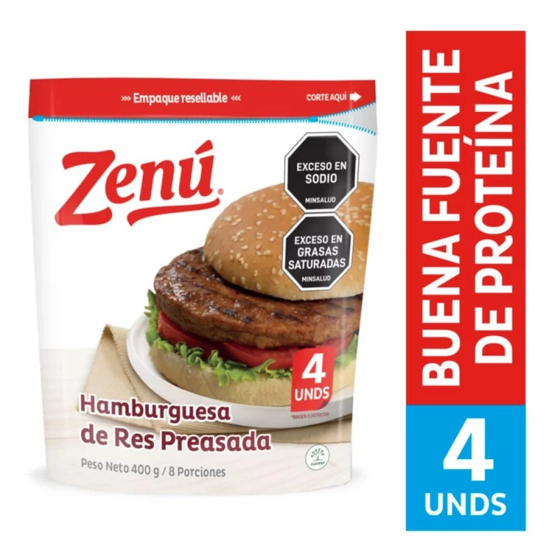 Hamburguesa Zenux400g Preasada