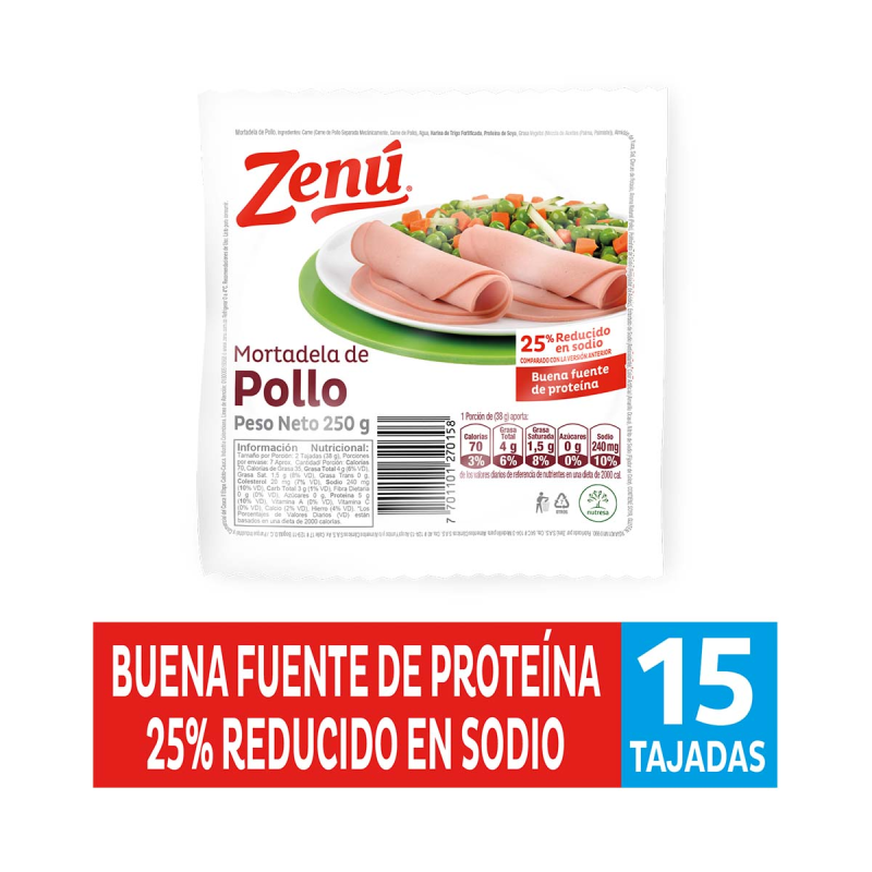 Mortadela Zenu Pollox250g