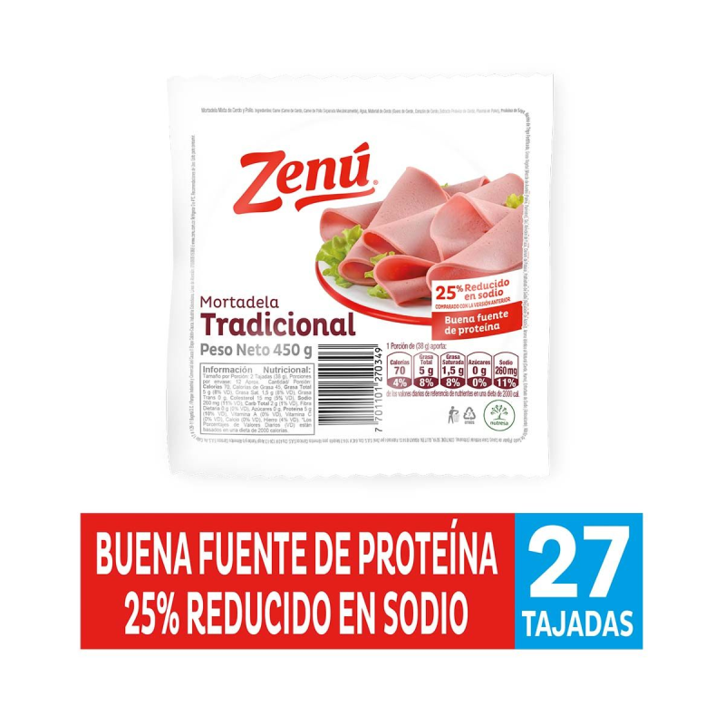 Mortadela Zenu Tradicionalx450g