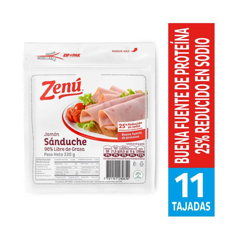 Jamon Zenux230g Sanduche Cerdo