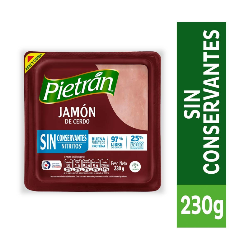 Jamon Pietranx230g Estandar Sin Conserva