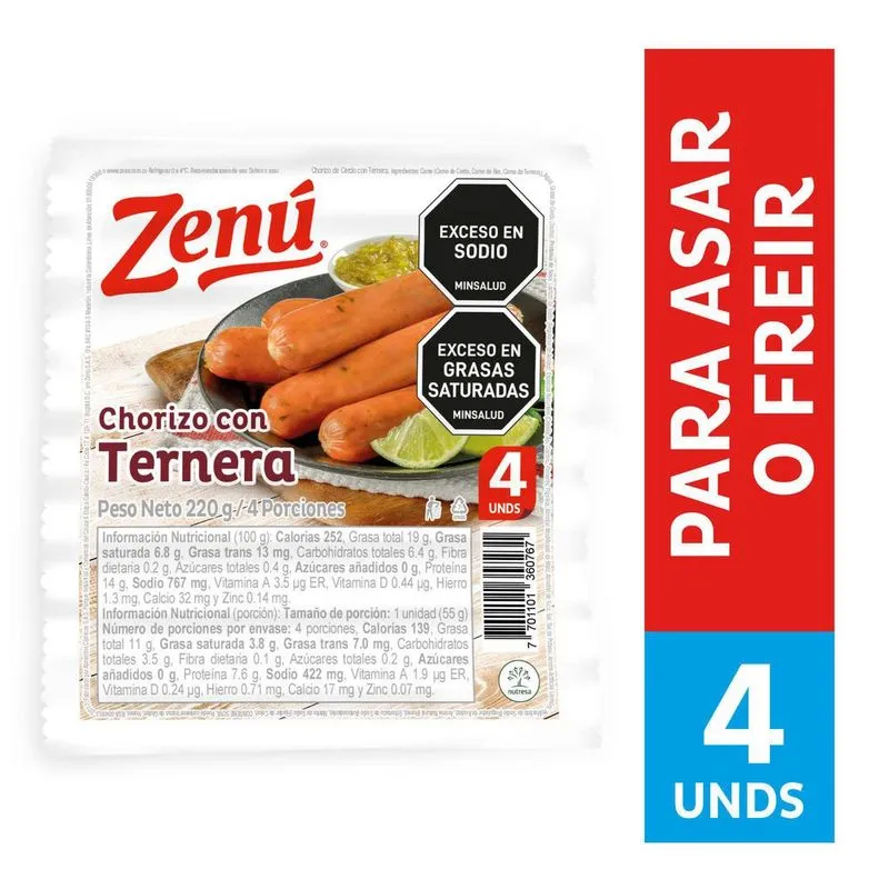 Chorizo Zenux220g Ternera