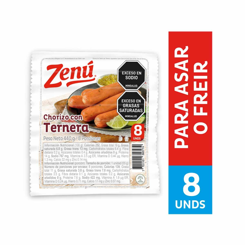 Chorizo Zenux440g Ternera