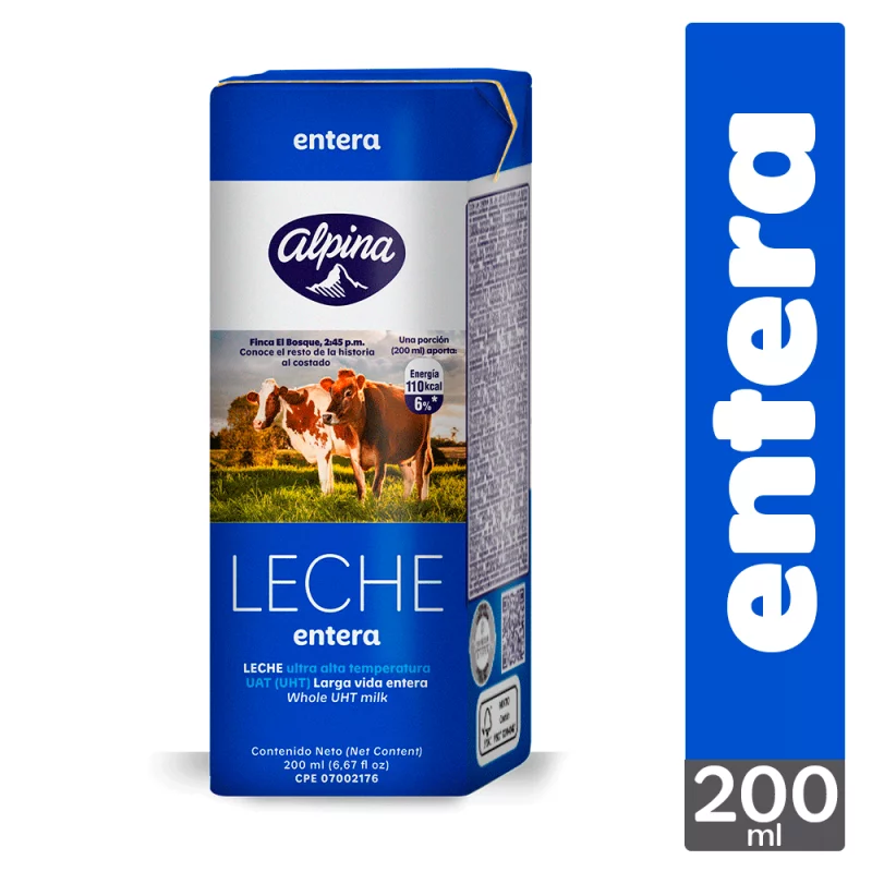 Leche Alpina Entera Caja X200ml