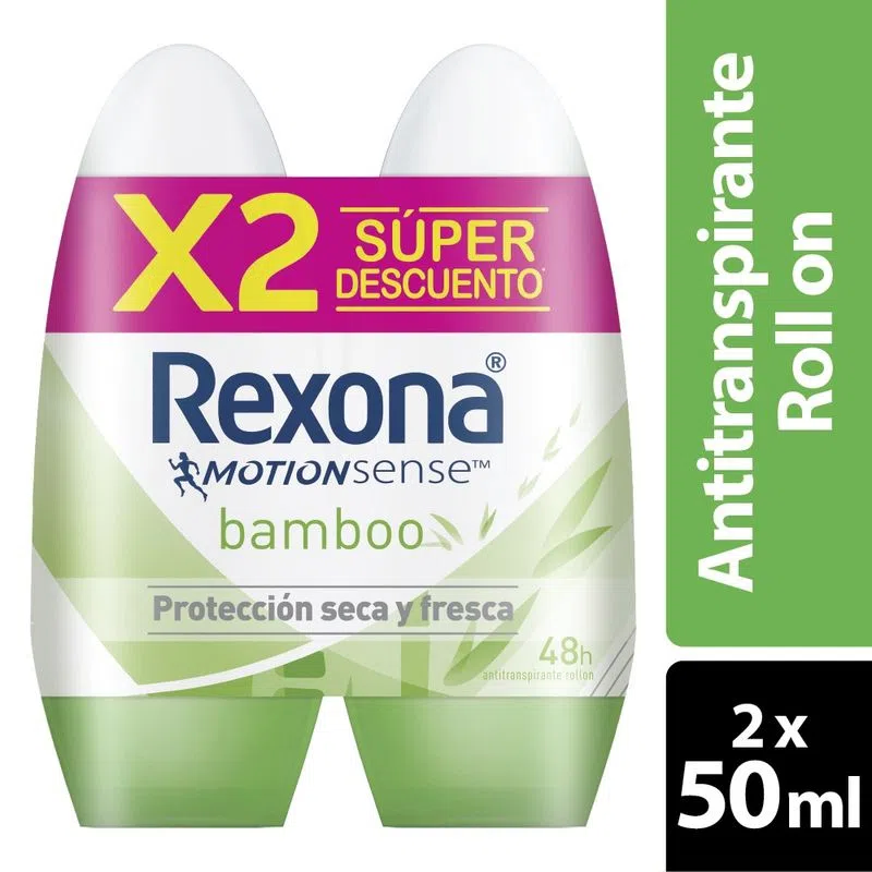 Desodorante Rexonax50mlx2und Rol Bamboo F-w