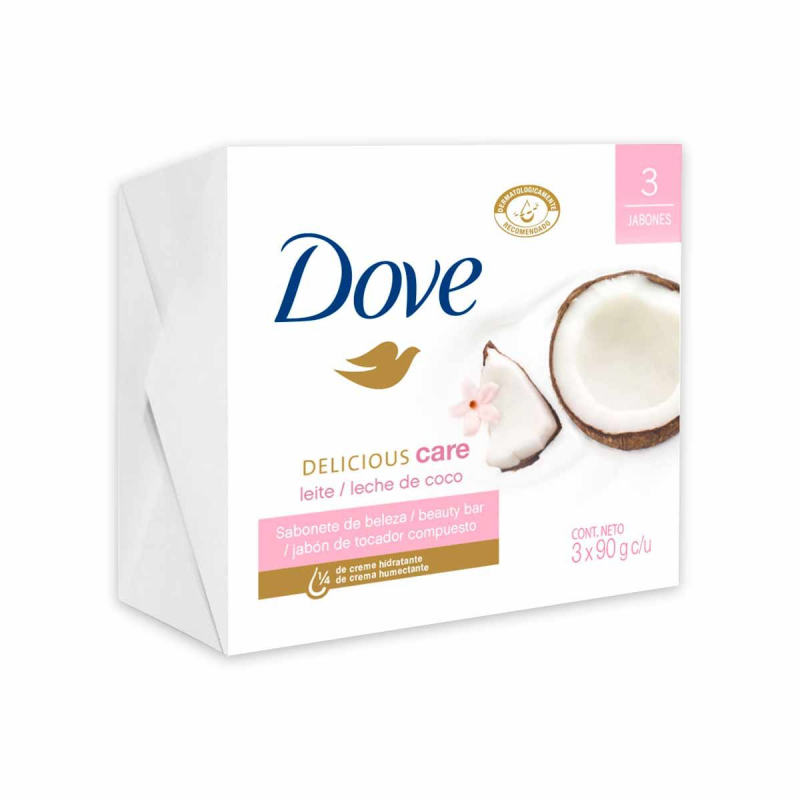 Jabon Dovex3undx90g Jab Leche De Coco