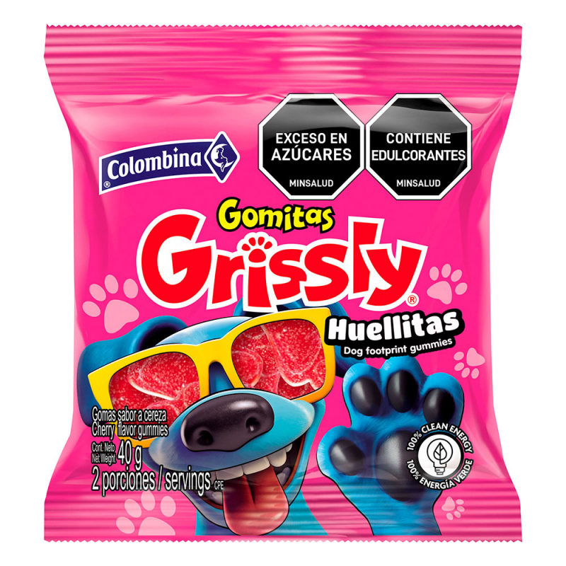 Gomas Grissly Snack Huellitas 40g