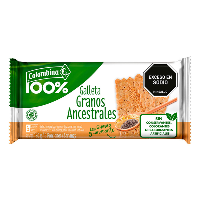 Galleta Crakinuax30gx6und Granos Ancestral