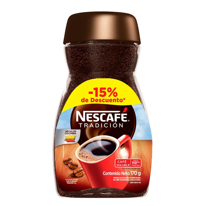 Cafe Nescafe Tradx170g Gts 15 De Dcto