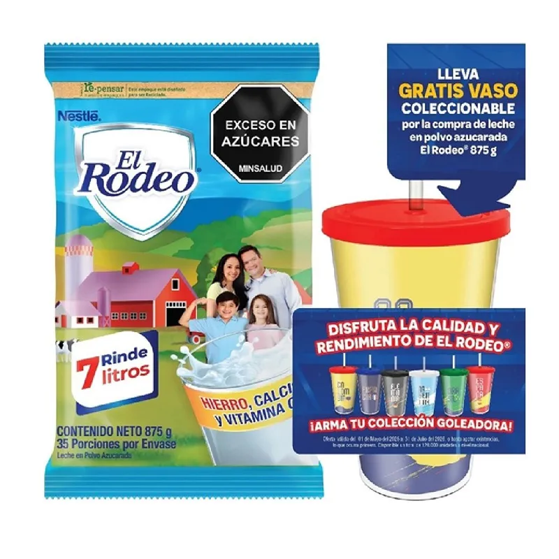Leche Polvo Rodeox875 Gr Vaso