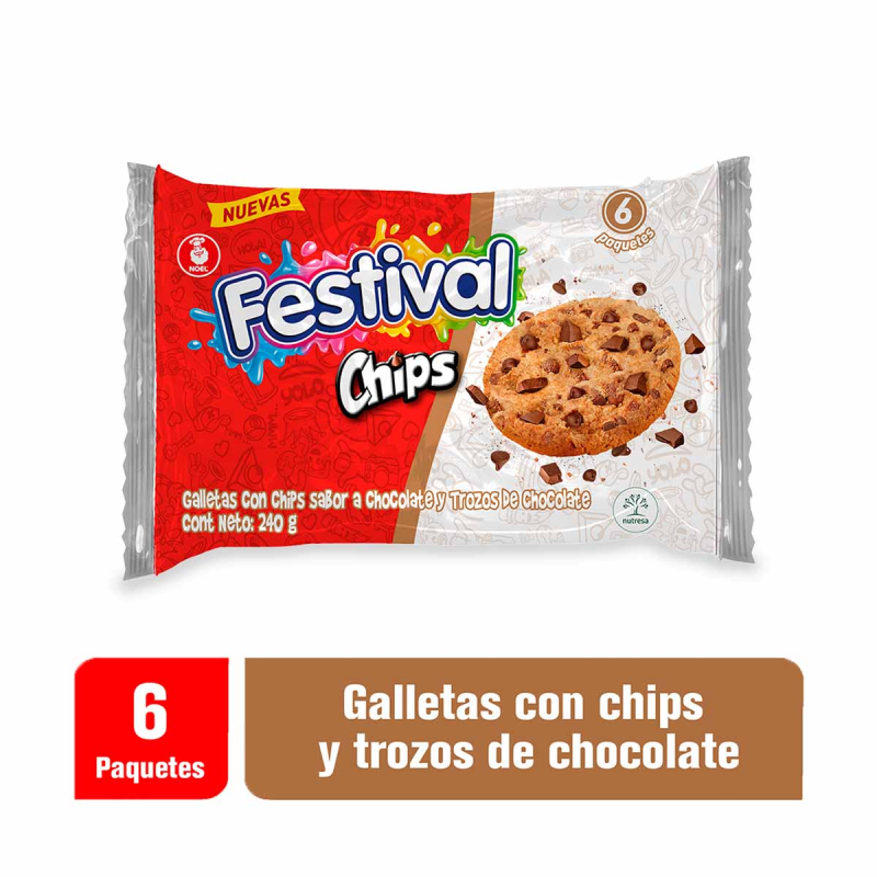 Galleta Festival Chips X240g