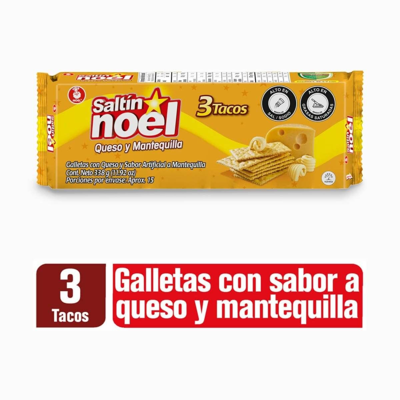Galleta Saltin Noelx338g 3tac Queso-manteq