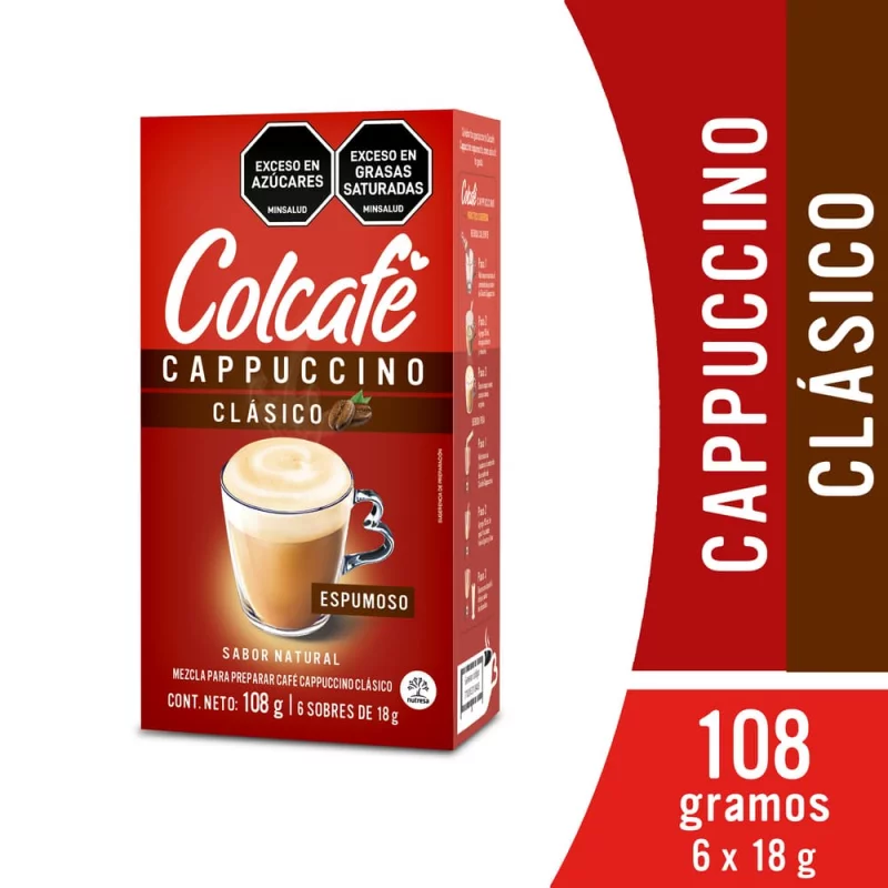 Cappuccino Colcafe Clasico 6 Sobres 18 Gr