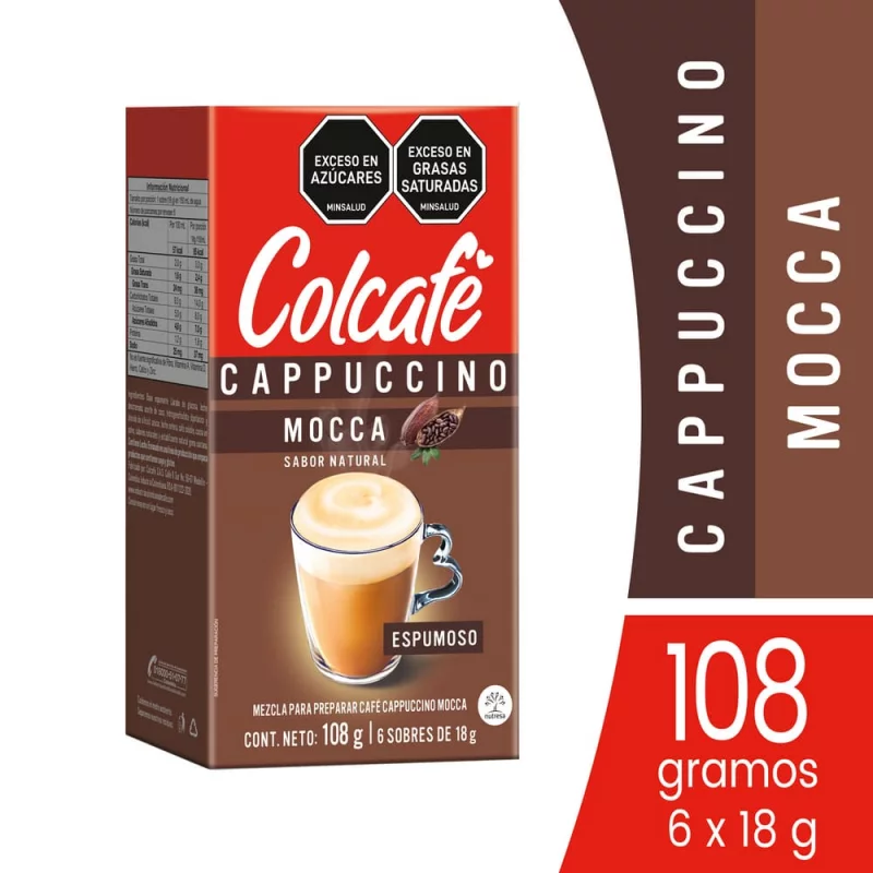 Cappuccino Colcafe Mocca 6 Sobres 18 Gr