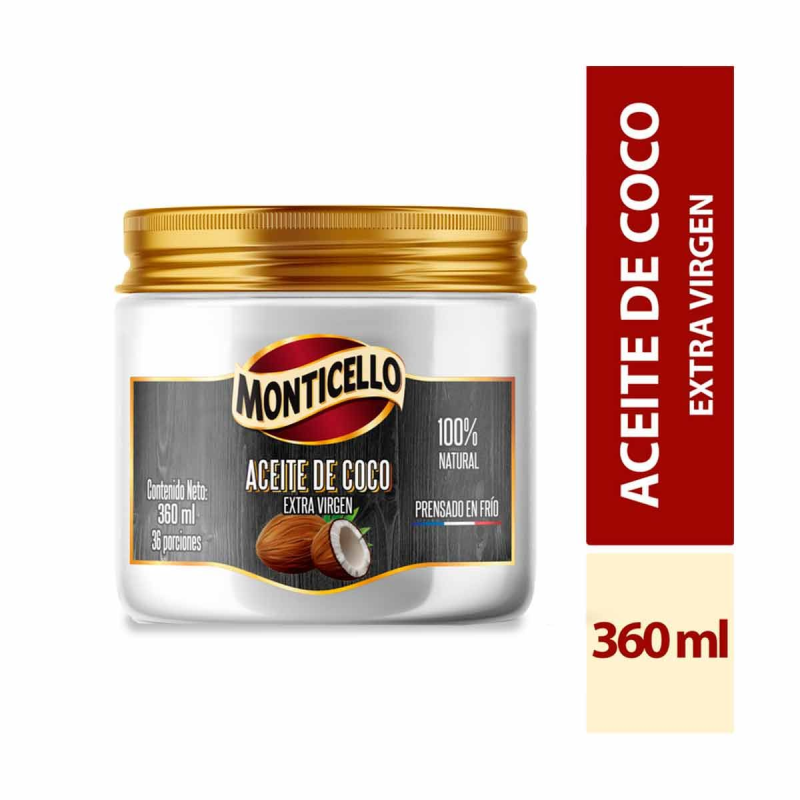 Aceite Monticello De Coco Virgen X360ml
