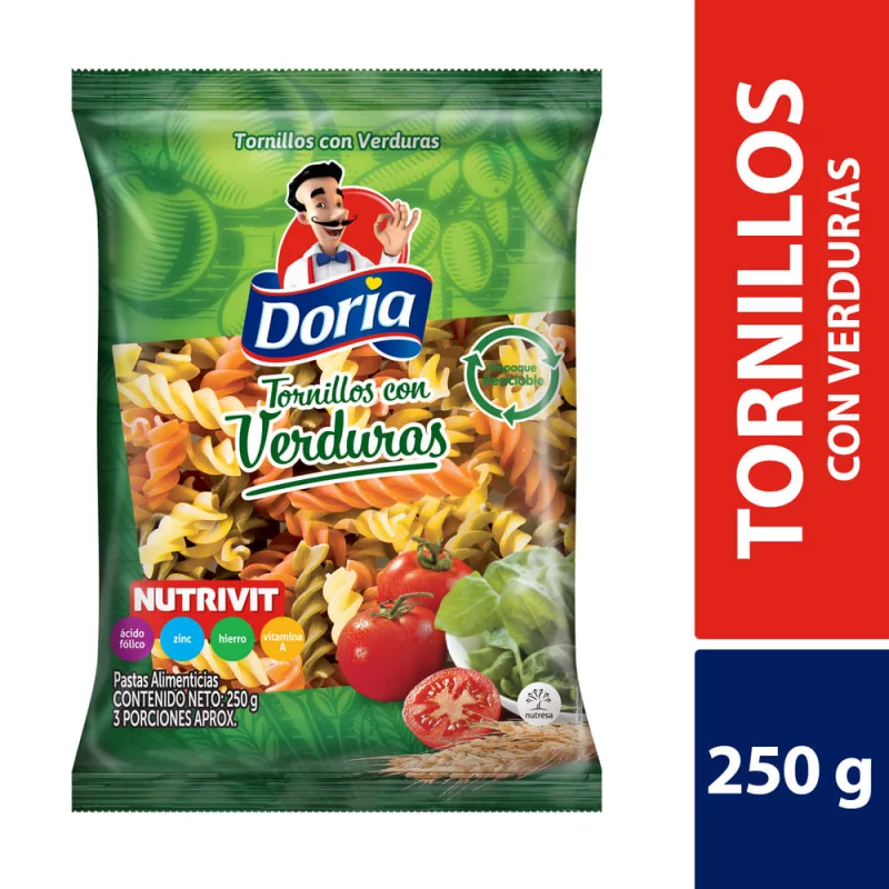 Tornillo Verdura Pasta Doriax250g