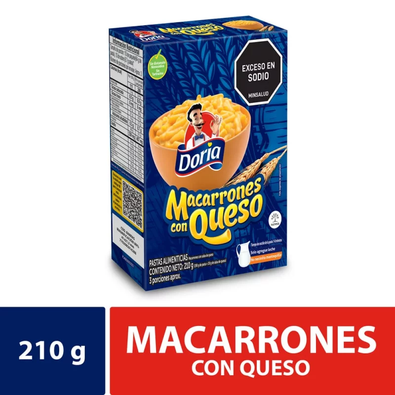 Macarrones Con Queso Pasta Doriax210g