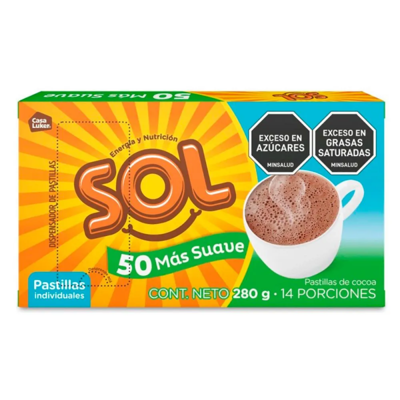 Chocolate 50menos Azucar Solx280g