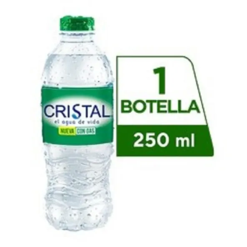 Agua Cristal Con Gas X250ml