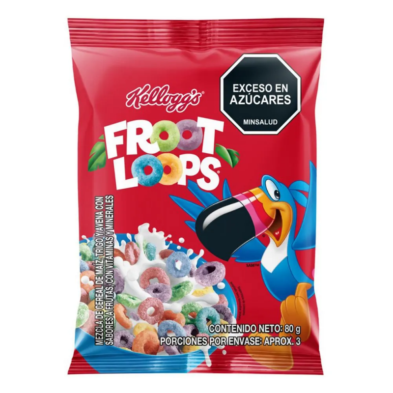 Cereal Kelloggs Mega Froot Loopsx80gr