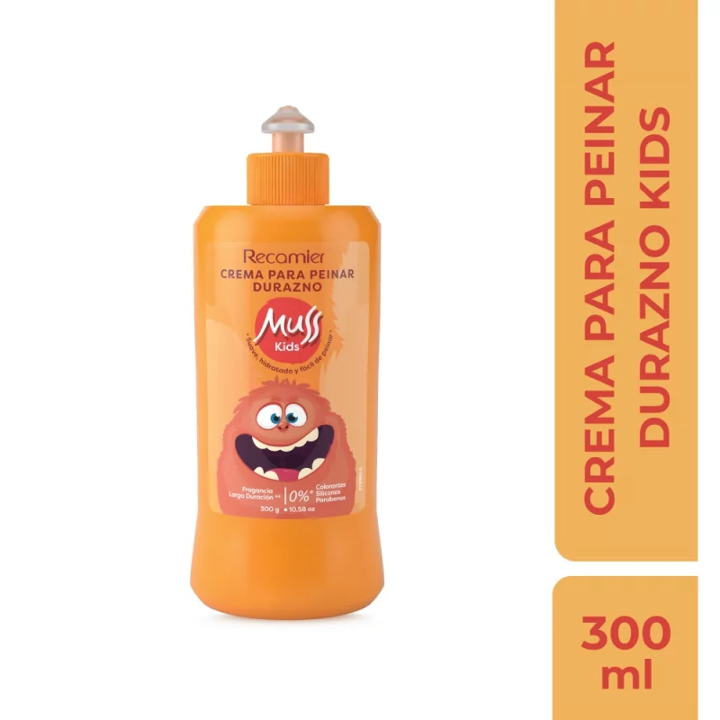 Crema Peinar Mussx400ml Kids Durazno