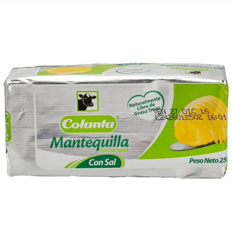 Manteq Colanta Con Sal X250g