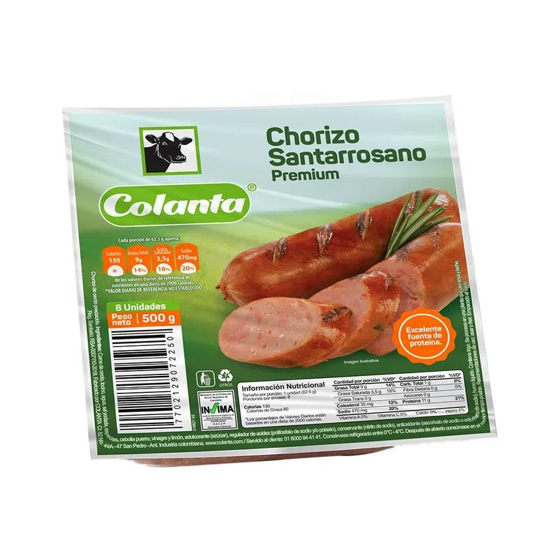 Chorizo Montefriox500g Santarrosano