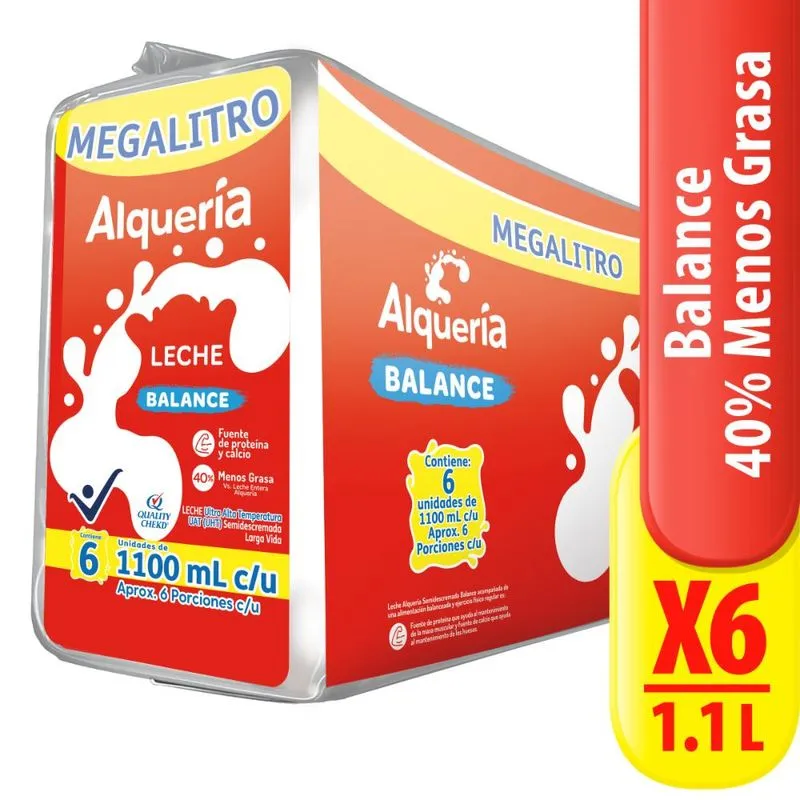 Leche Alqueriax6undx1000ml Semi Sixpack