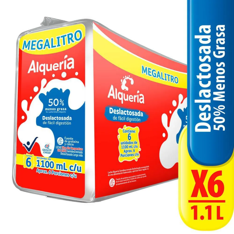 Leche Deslactosada Alqueriax6ux1000 Ml X 6 Und