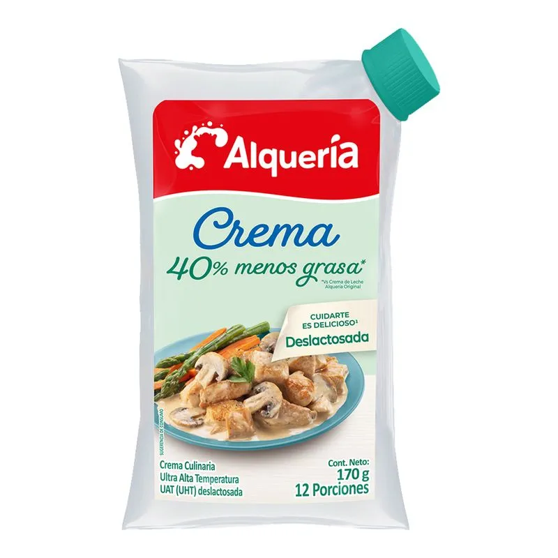 Crema Leche 40 Menos Grasa Alqueriax170g
