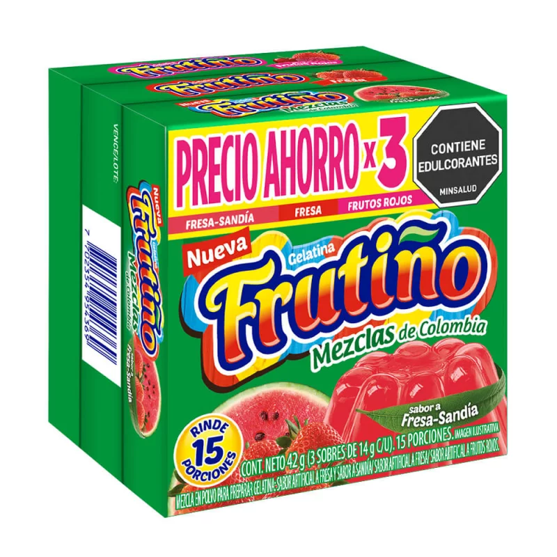 Gelatina Fr Roj Cerez Fres Frutinox42g