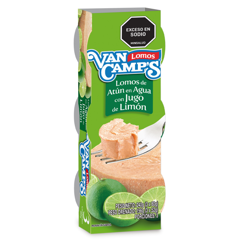 Atun Vancamps En Agua Limon 3 Und 80 Gr