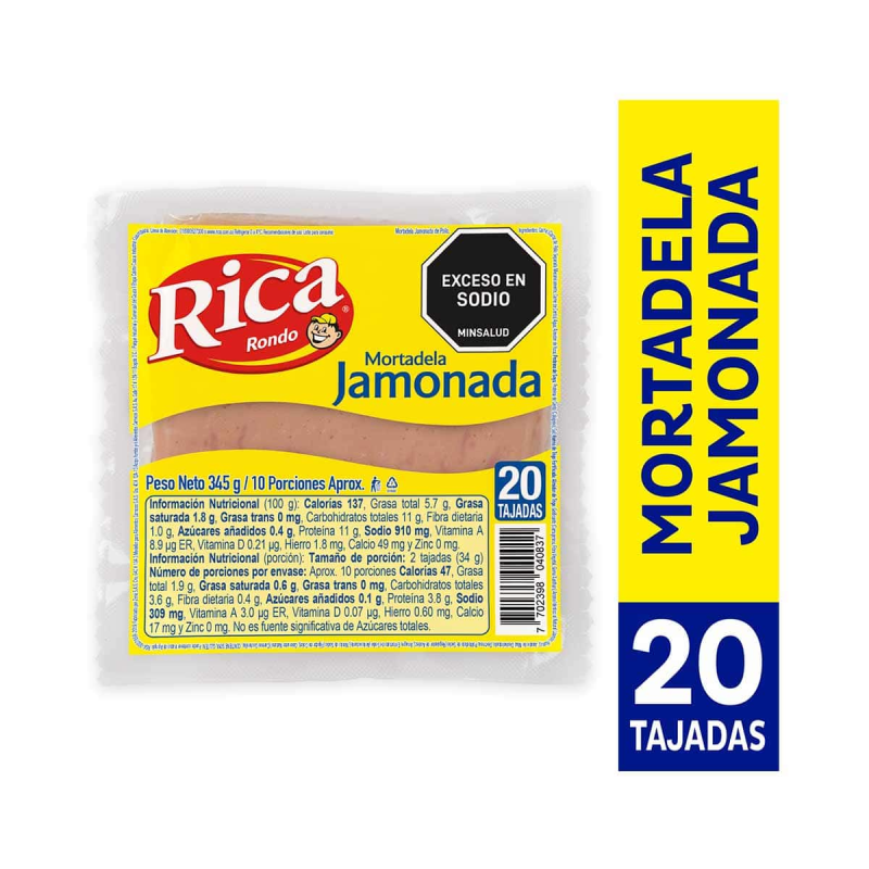 Mortadela Rica Jamonada X345g