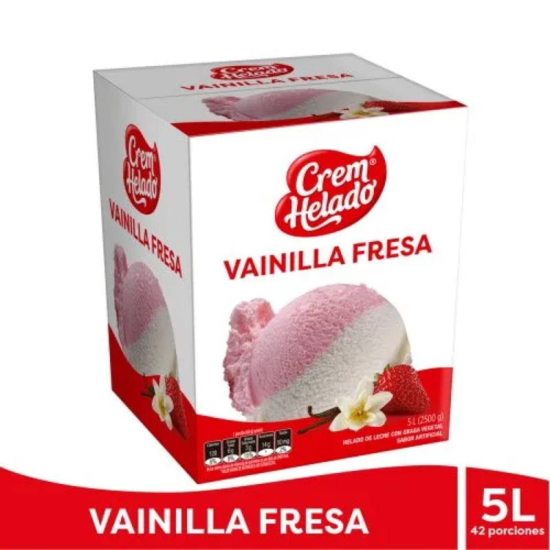 Helado 5l Vainilla Fresa Ri Cremhelado