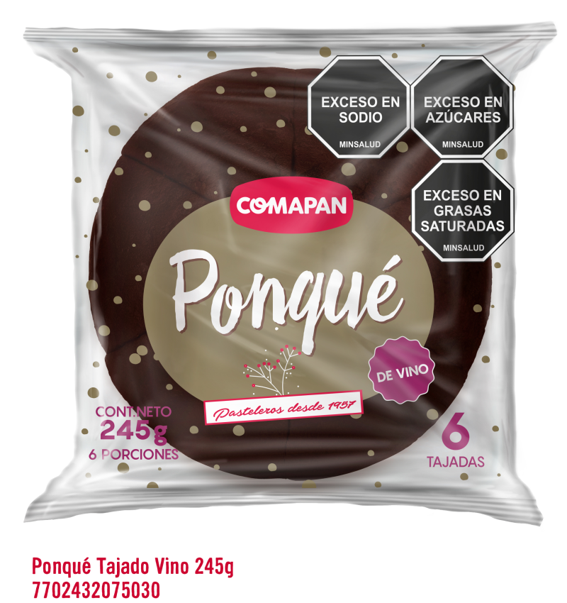 Ponque Comapan Vino Tajadas X245gx
