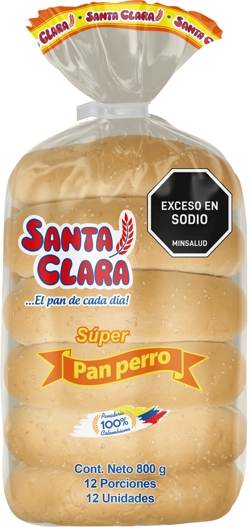 Pan Santa Clara Super Perro X800g