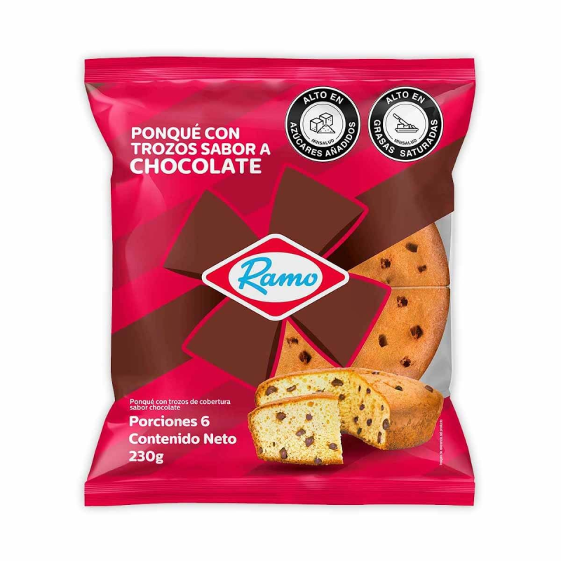 Ponque Ramo Trozos De Chocolat X230g X6und
