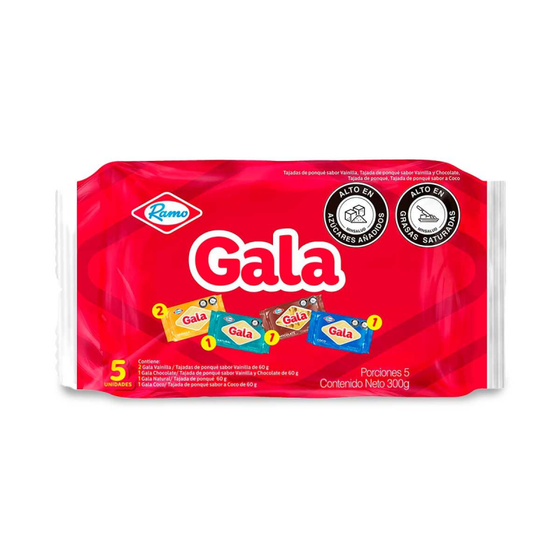 Ponque Gala Tajada X60gx5und